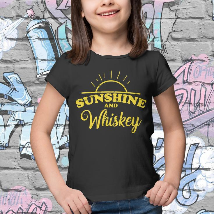Sunshine And Whiskey Retro Summer Tshirt Youth T-shirt