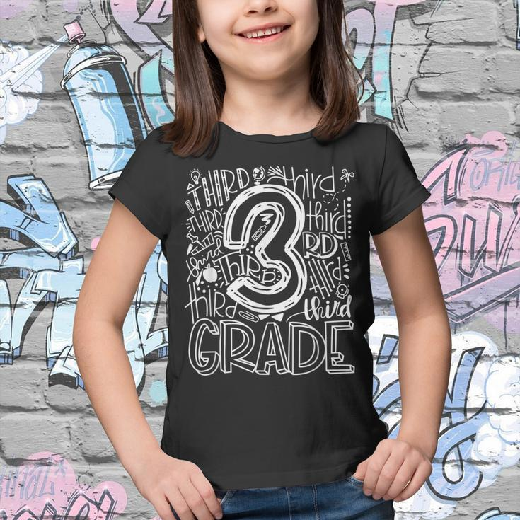 Team Kids Teacher Back To School 3Rd Third Grade Typography Youth T-shirt