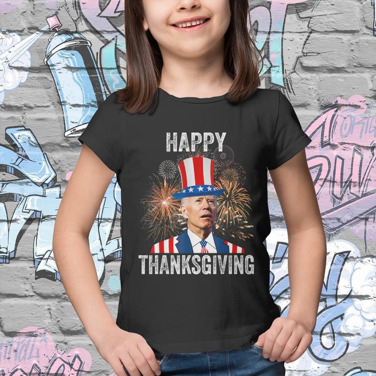 Thanksgiving Funny Happy 4Th Of July Anti Joe Biden Youth T-shirt