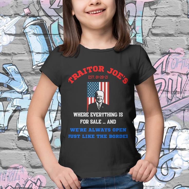 Traitor Joes Funny Anti Biden Youth T-shirt