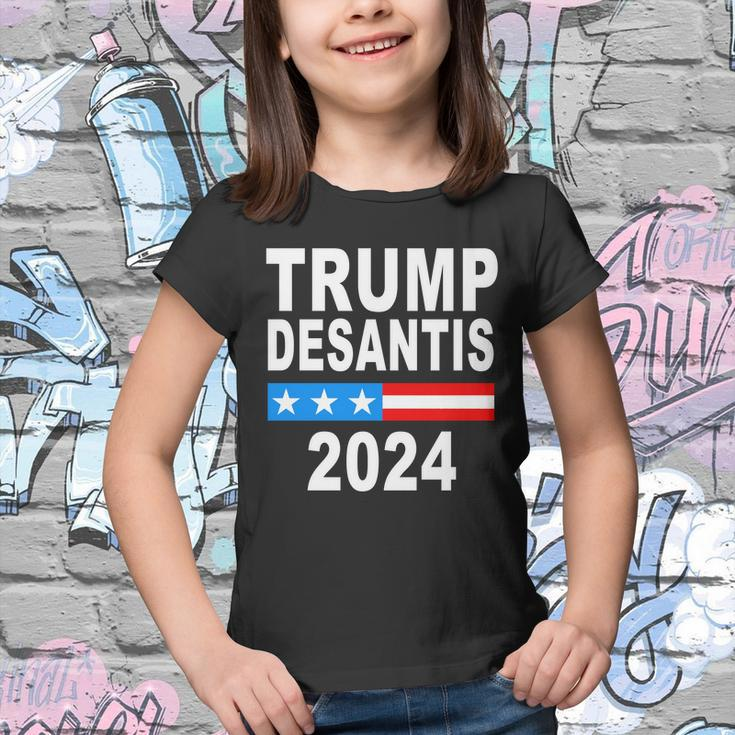 Trump Desantis 2024 Us Flag Tshirt Youth T-shirt