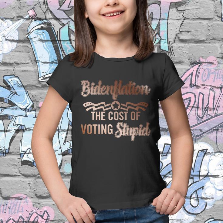 Us President Flation The Cost Of Voting Stupid 4Th July Gift Youth T-shirt