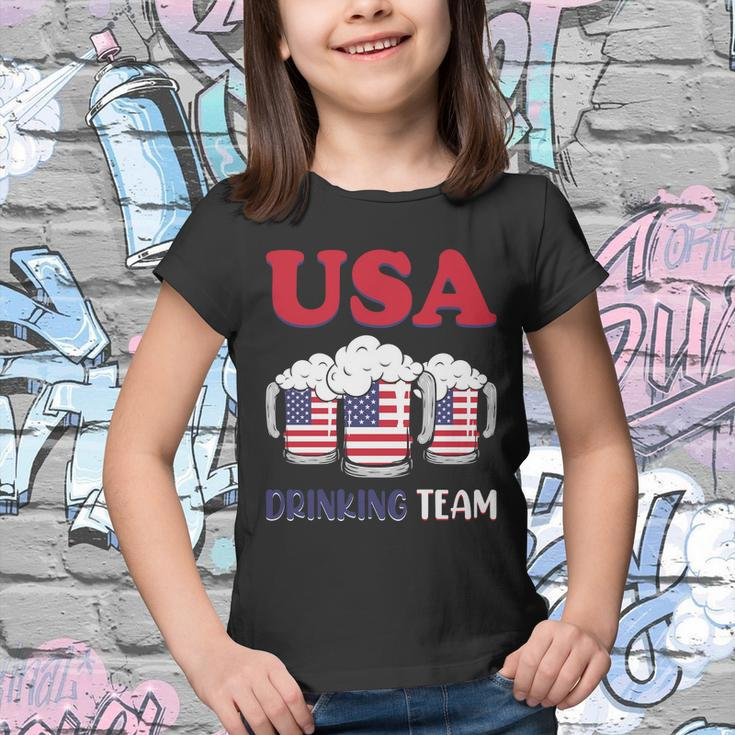 Usa Drinking Team Usa Flag Graphic 4Th Of July Plus Size Shirt Youth T-shirt