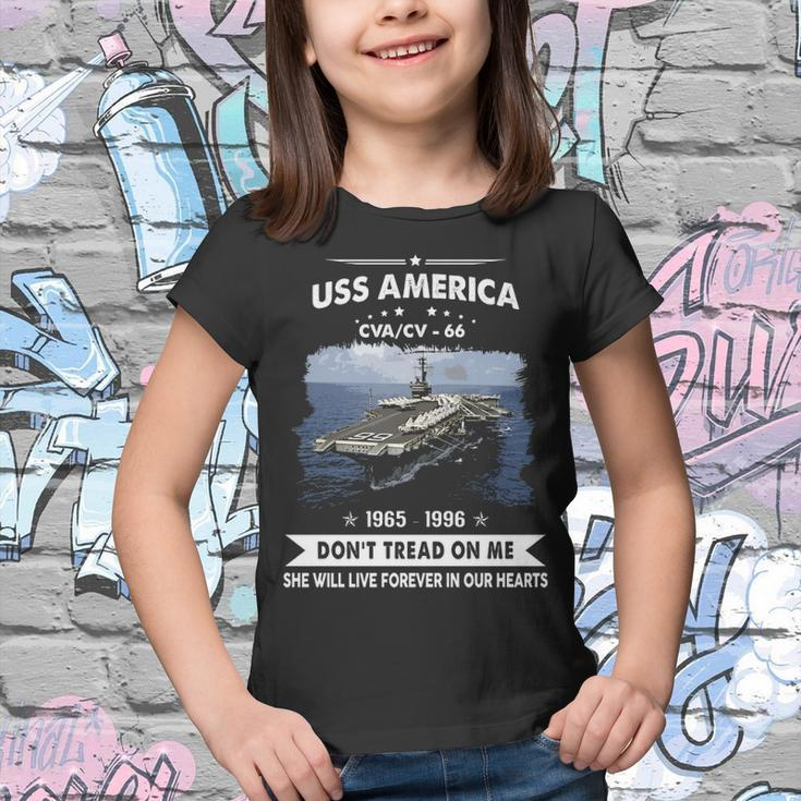 Uss America Cv 66 Cva 66 Front Youth T-shirt