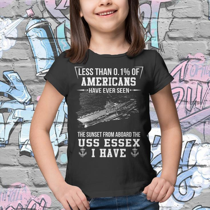 Uss Essex Cv 9 Sunset Youth T-shirt