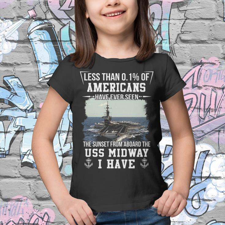 Uss Midway Cv 41 Cva 41 Sunset Youth T-shirt