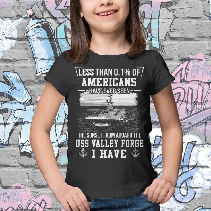 Uss Valley Forge Cv 45 Lph 8 Sunset Youth T-shirt