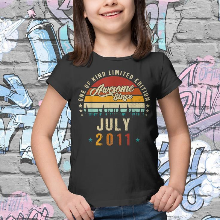 Vintage 11Th Birthday Awesome Since July 2011 Epic Legend Youth T-shirt
