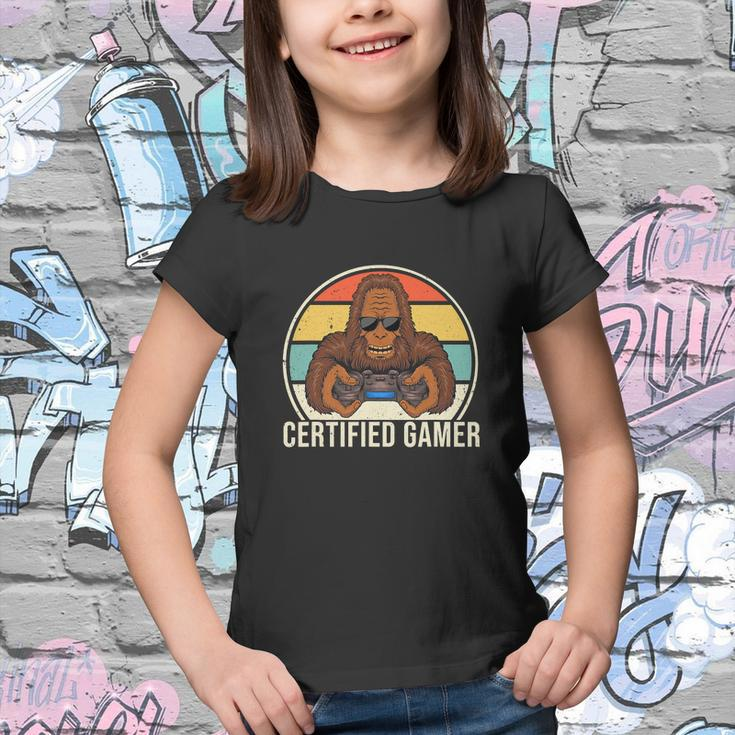 Vintage Certified Gamer Funny Retro Video Game Youth T-shirt