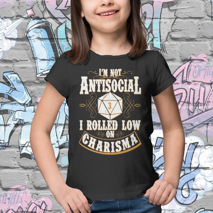Vintage Im Not Antisocial I Rolled Low On Charisma Tshirt Youth T-shirt