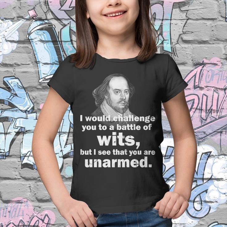 William Shakespeare Wits Quote Tshirt Youth T-shirt