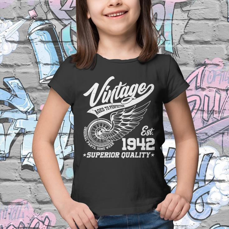 Winged Wheel Vintage 1942 Aged To Perfection Superior Quality 80Th Birthday Youth T-shirt