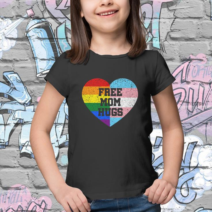 Womens Free Mom Hugs Gay Pride Transgender Rainbow Flag Tshirt Youth T-shirt