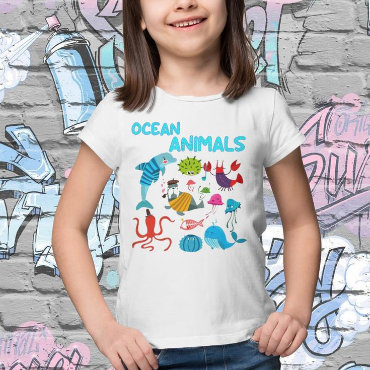 Ocean Animals Marine Creatures Under The Sea Gift Youth T-shirt