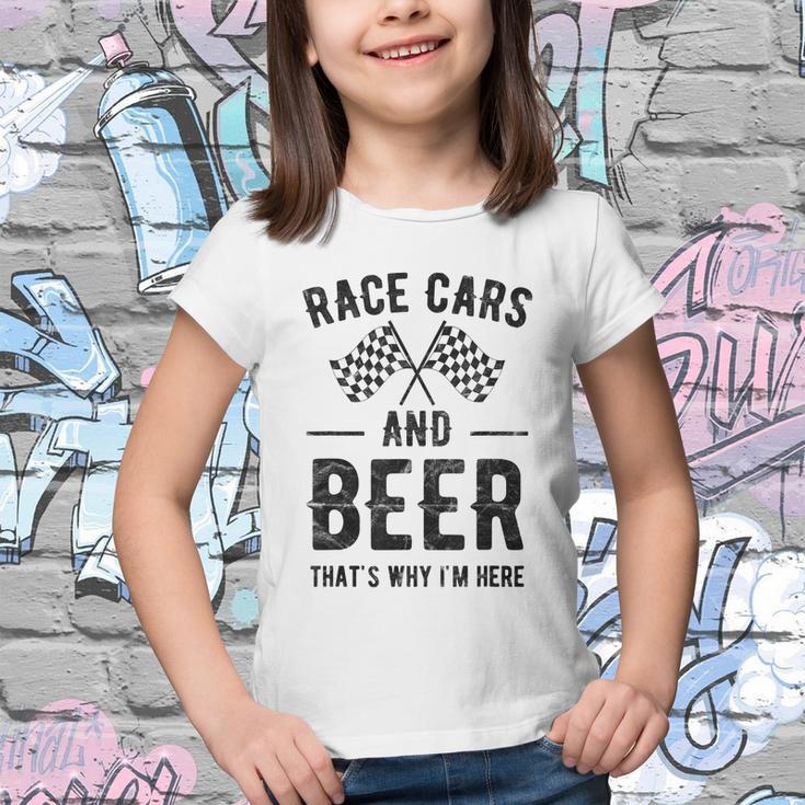 Race Cars And Beer Thats Why Im Here Garment Youth T-shirt