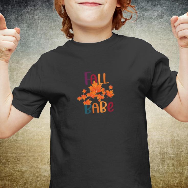 Autumn Leaves Fall Babe Youth T-shirt