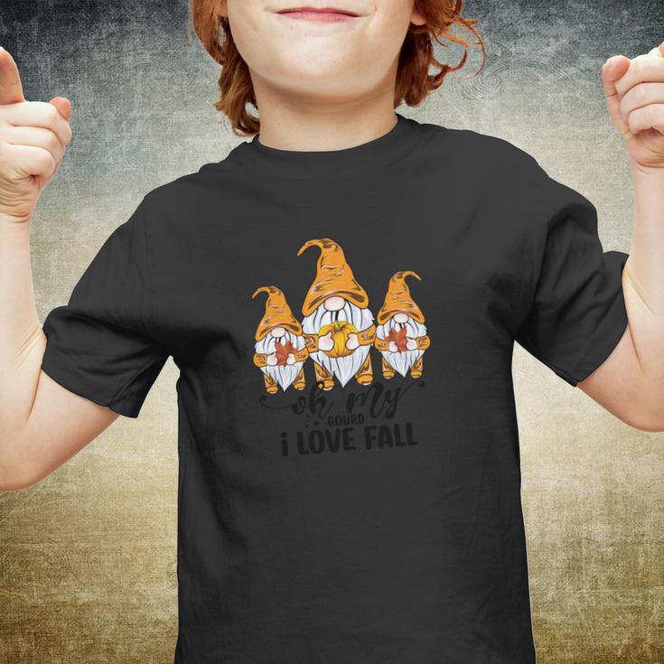 Gnomes Oh My Gourd I Love Fall Season Youth T-shirt