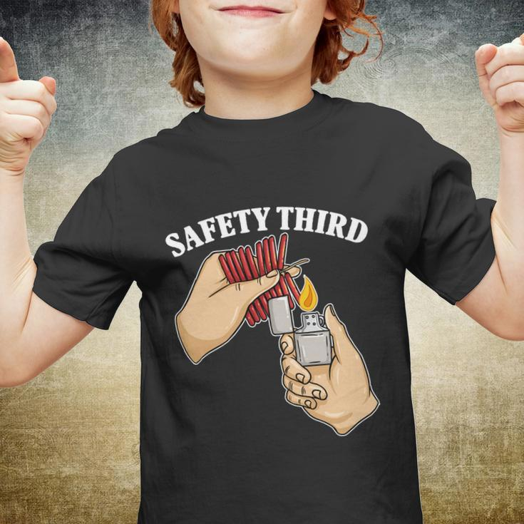 4Th Of July Firecracker Safety Third Funny Fireworks Gift Youth T-shirt