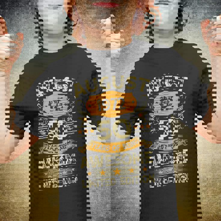 50 Years Old Gifts Vintage August 1972 50Th Birthday Gifts V2 Youth T-shirt 50 Years Old Gifts Vintage August 1972 50Th Birthday Gifts V2 Youth T-shirt