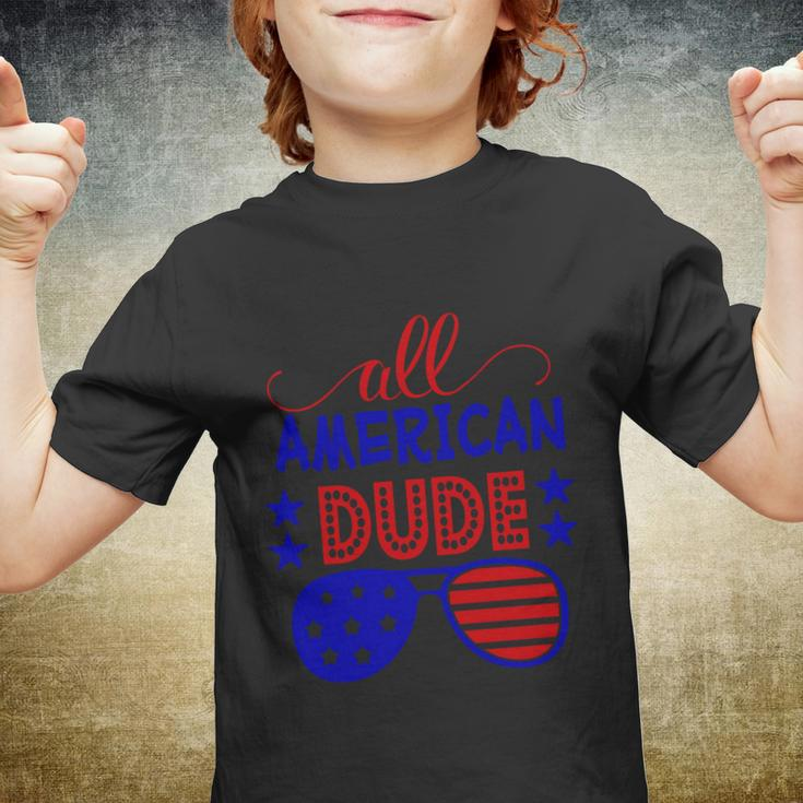 All American Dude Sunglasses 4Th Of July Independence Day Patriotic Youth T-shirt