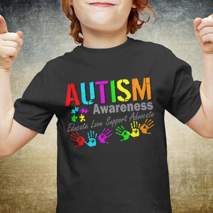 Autism Awareness Educate Love Support Advocate Youth T-shirt