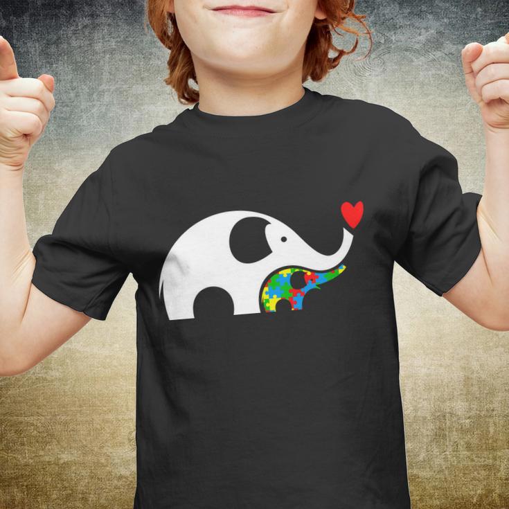 Autism Awareness Mother Baby Elephant Youth T-shirt