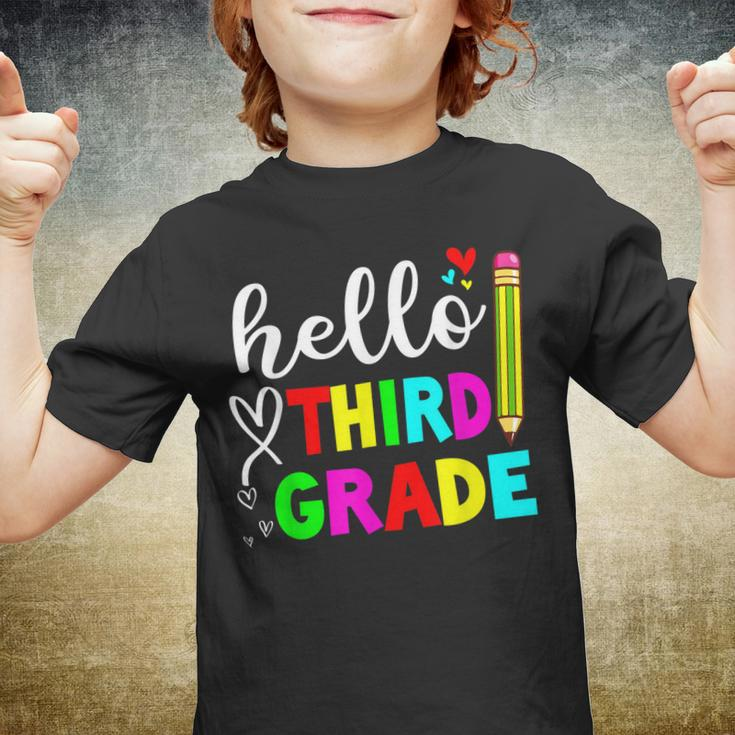 Back To School Hello 3Rd Grade Kids Teacher Student Youth T-shirt