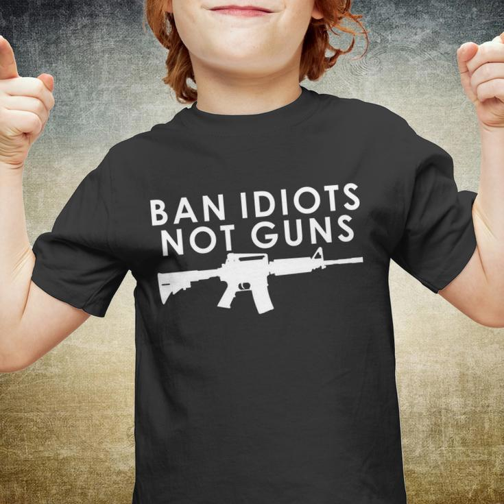 Ban Idiots Not Guns Gun Rights Logo Tshirt Youth T-shirt