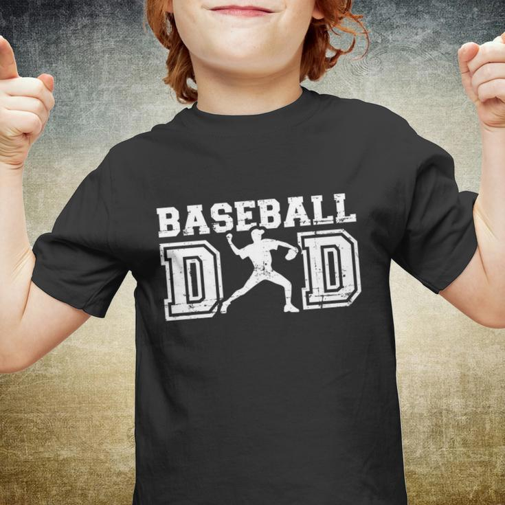 Baseball Dad Gift For Fathers Day Youth T-shirt
