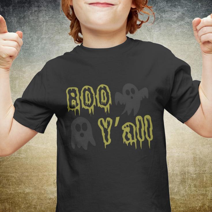 Boo Yall Ghost Boo Halloween Quote Youth T-shirt