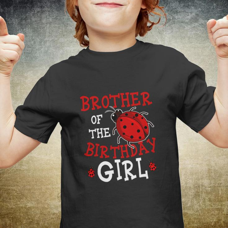 Brother Of The Birthday Girl Ladybug Bday Party Youth T-shirt