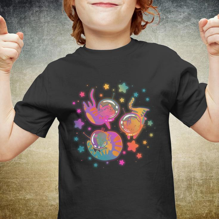 Cute Funny Astronaut Space Kitty Cats Youth T-shirt