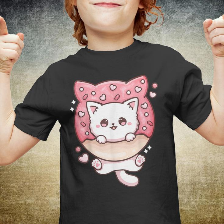 Cute Kawaii Cats Donut Anime Lover Otaku Funny Cats Japanese Youth T-shirt