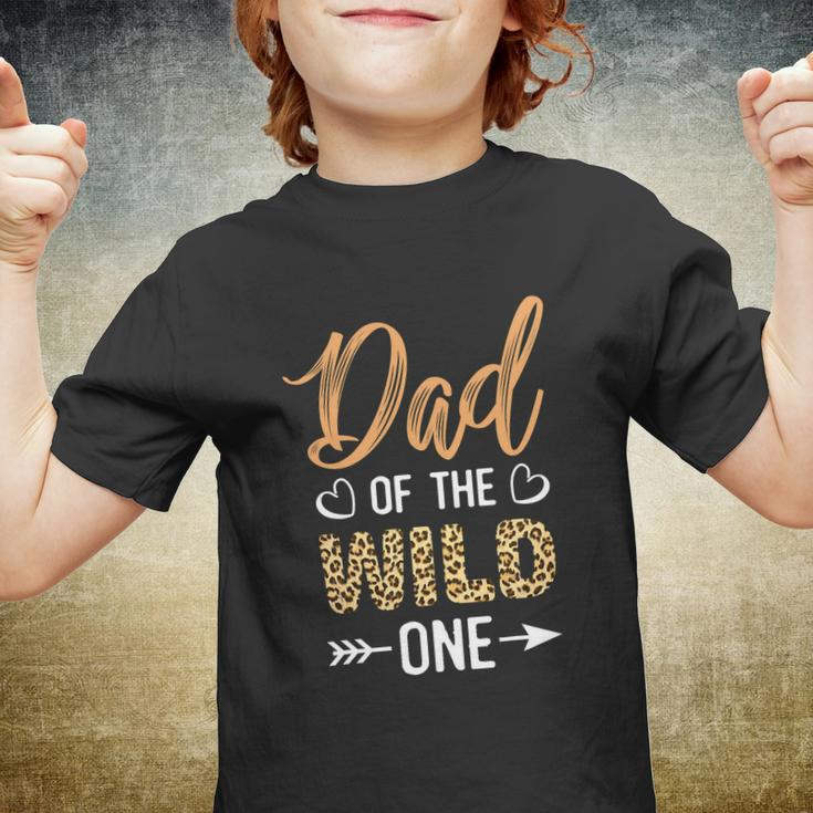 Dad Of The Wild One Toddler 1St Birthday Leopard Dad Boy Youth T-shirt
