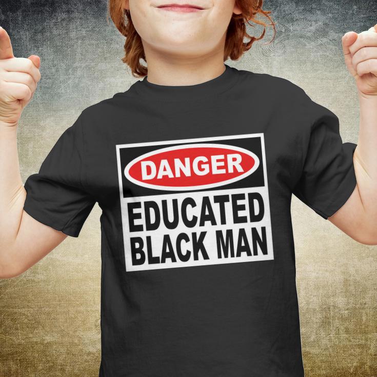 Danger Educated Black Man V2 Youth T-shirt