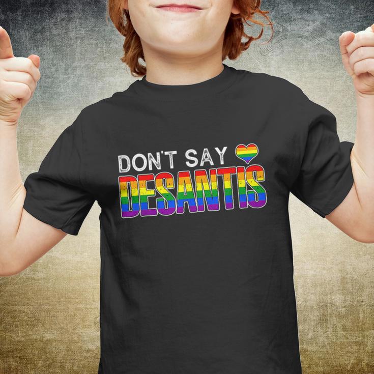 Dont Say Desantis Anti Liberal Florida Say Gay Lgbtq Pride Youth T-shirt