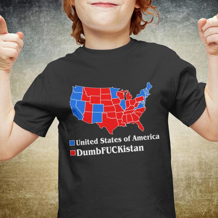 Dumbfuckistan Vs United States Of America Election Map Democrats Youth T-shirt