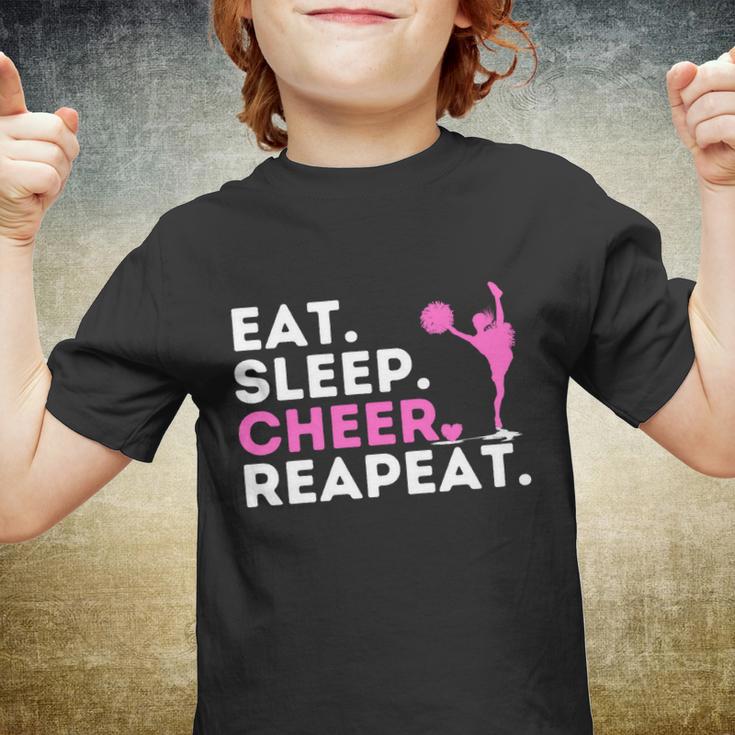 Eat Sleep Cheer Repeat Meaningful Gift Cheerleader Cheerleading Cheering Gift Youth T-shirt