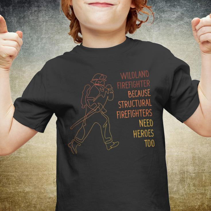 Firefighter Wildland Firefighter Smokejumper Fire Eater V3 Youth T-shirt