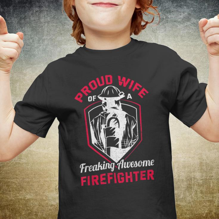 Firefighter Wildland Fireman Volunteer Firefighter Wife Fire Department V3 Youth T-shirt