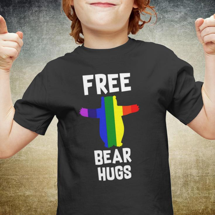 Free Bear Hugs Gay Pride Tshirt Youth T-shirt