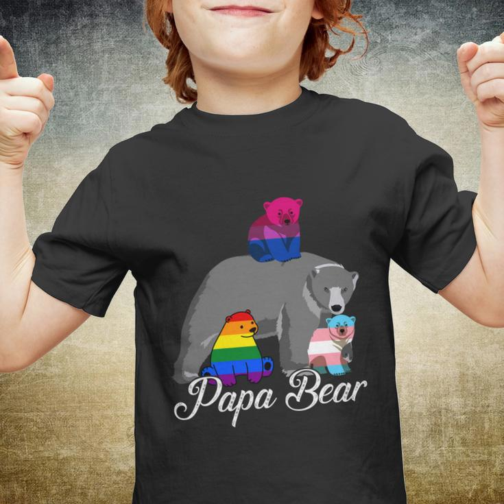 Free Dad Hugs Proud Papa Bear Lgbt Gay Pride Lgbtq Funny Gift Youth T-shirt