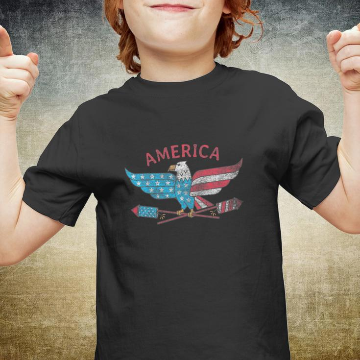 Funny 4Th Of July American Eagle Youth T-shirt