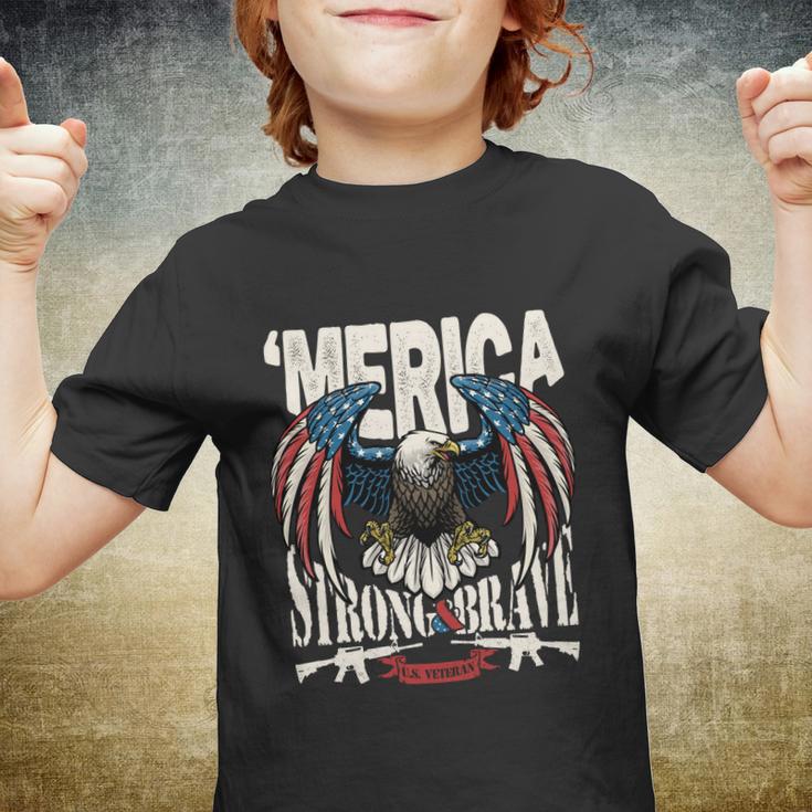 Funny 4Th Of July Usa Flag American Patriotic Eagle Gift Youth T-shirt