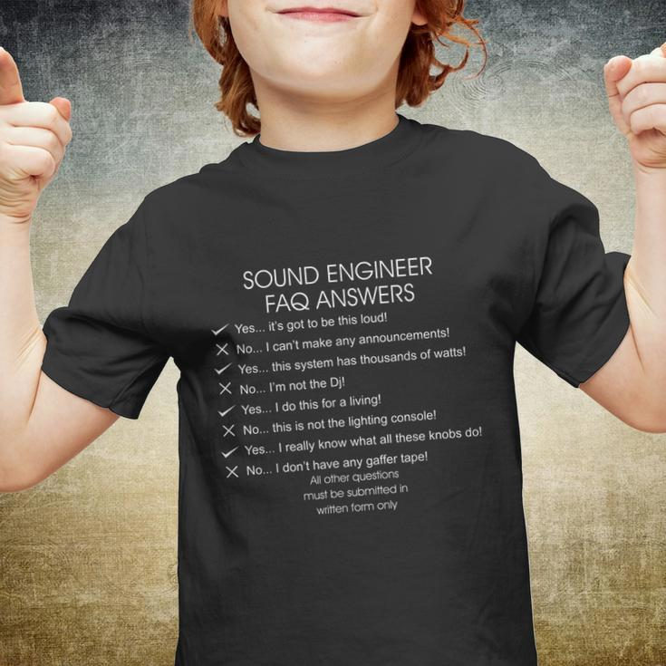 Funny Audio Engineer Definition Sound Technician Guy Gift Youth T-shirt