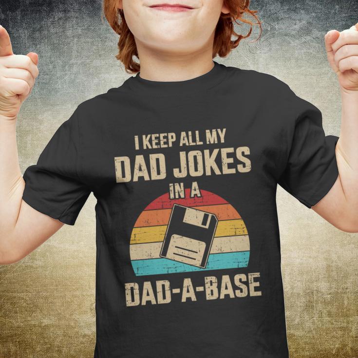 Funny Dad Jokes In Dadcute Giftacute Giftbase Vintage For Fathers Day Gift Youth T-shirt