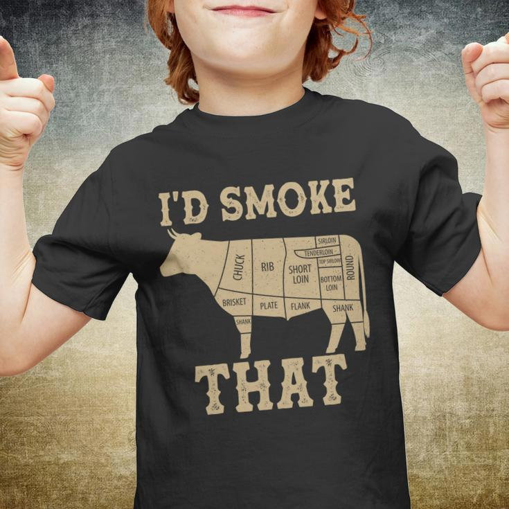 Funny Id Smoke That Cattle Meat Cuts Tshirt Youth T-shirt