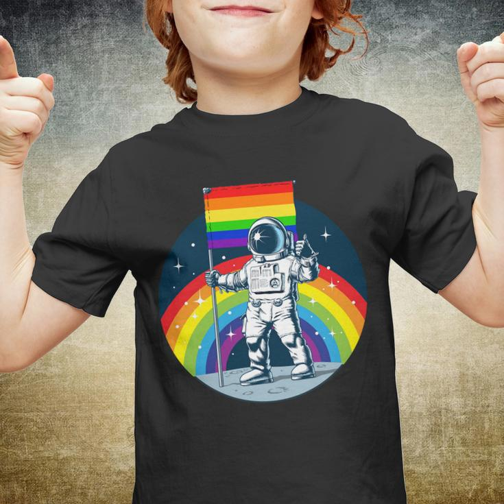 Gay Pride Astronaut Lgbt Moon Landing Youth T-shirt
