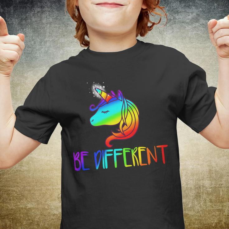 Gay Pride Unicorn Be Different Lgtb Youth T-shirt