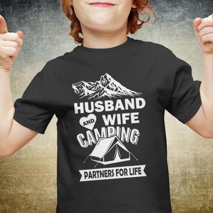 Husband And Wife Camping Partners For Life Tshirt Youth T-shirt